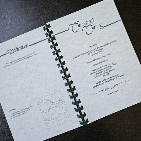 4/$20 1994‎ Vintage Company's Coming Cookbook - Salads - Plastic Comb - Picture 2 of 5